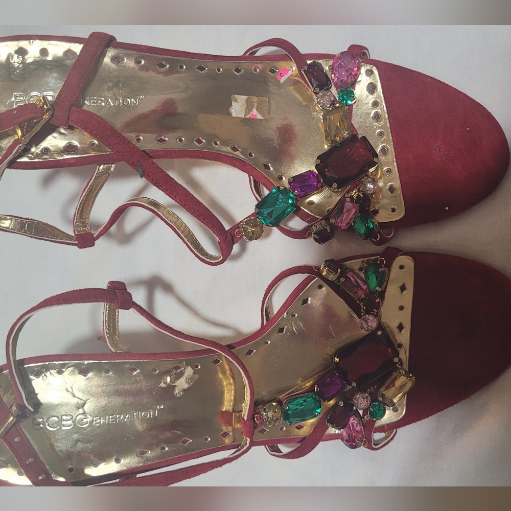 BCBGeneration Red Multi-Gem Heels - image 10